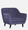 German Fabric 1 Seater Sofa In Denim Blue Colour