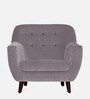 German Fabric 1 Seater Sofa In Sudu Grey Colour