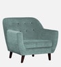 German Fabric 1 Seater Sofa In Suka Blue Colour