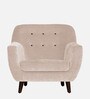 German Fabric 1 Seater Sofa In Woom Beige Colour