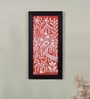 Gerua Warli  Red Wood and Canvas  Painting