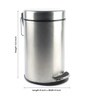 7 Litres Stainless Steel Pedal Dustbin