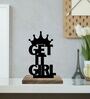 Get It Girl Black Mango Wood & Iron Showpiece