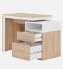 Modern Study Table in Beige and White Finish Modern Study Table in Beige and White Finish