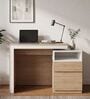 Modern Study Table in Beige and White Finish Modern Study Table in Beige and White Finish