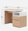 Modern Study Table in Beige and White Finish Modern Study Table in Beige and White Finish