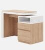 Modern Study Table in Beige and White Finish Modern Study Table in Beige and White Finish