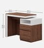 Dual Tone Study Table in Planked Walnut and White Finish Dual Tone Study Table in Planked Walnut and White Finish