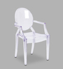 Ghost Arm Plastic Chair with Arms in translucent Finish