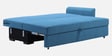 Gia Chenille Fabric Sofa Cum Bed in Sea Blue Colour With Storage