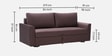 Gia Velvet Fabric Sofa Cum Bed in Brown Colour With Storage