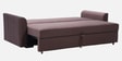 Gia Velvet Fabric Sofa Cum Bed in Brown Colour With Storage