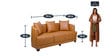 Giallo 3 seater sofa in Tangy Orange Colour