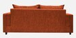 Gilmore Fabric 3 Seater Sofa In Dark Orange Colour
