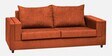Gilmore Fabric 3 Seater Sofa In Dark Orange Colour
