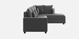 Ginny Fabric Lhs 6 Seater Sectional Sofa In Charcoal Grey Colour
