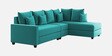 Ginny Fabric Lhs 6 Seater Sectional Sofa In Sea Green Colour