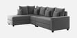 Ginny Fabric Rhs 6 Seater Sectional Sofa In Charcoal Grey Colour