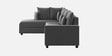 Ginny Fabric Rhs 6 Seater Sectional Sofa In Charcoal Grey Colour