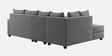 Ginny Fabric Rhs 6 Seater Sectional Sofa In Charcoal Grey Colour