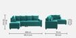 Ginny Fabric Rhs 6 Seater Sectional Sofa In Sea Green Colour