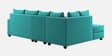 Ginny Fabric Rhs 6 Seater Sectional Sofa In Sea Green Colour