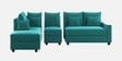 Ginny Fabric Rhs 6 Seater Sectional Sofa In Sea Green Colour