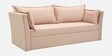 Giovanni Velvet 3 Seater Sofa Cum Bed In Peachy Pink Colour