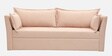 Giovanni Velvet 3 Seater Sofa Cum Bed In Peachy Pink Colour