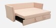 Giovanni Velvet 3 Seater Sofa Cum Bed In Peachy Pink Colour