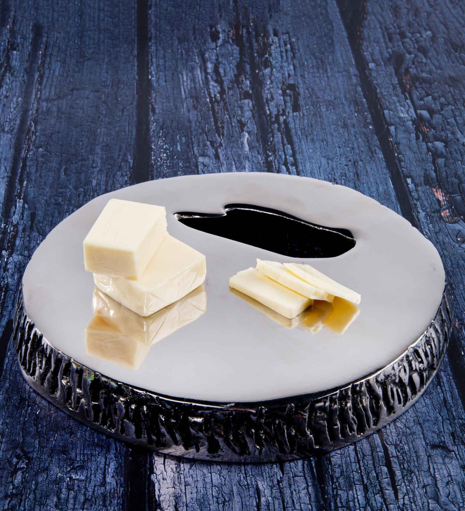 GIBOX Bulbous Platter Stand Dish Decorative Serving Platter Tray Dining Table Fancy Food Golden Crocodile