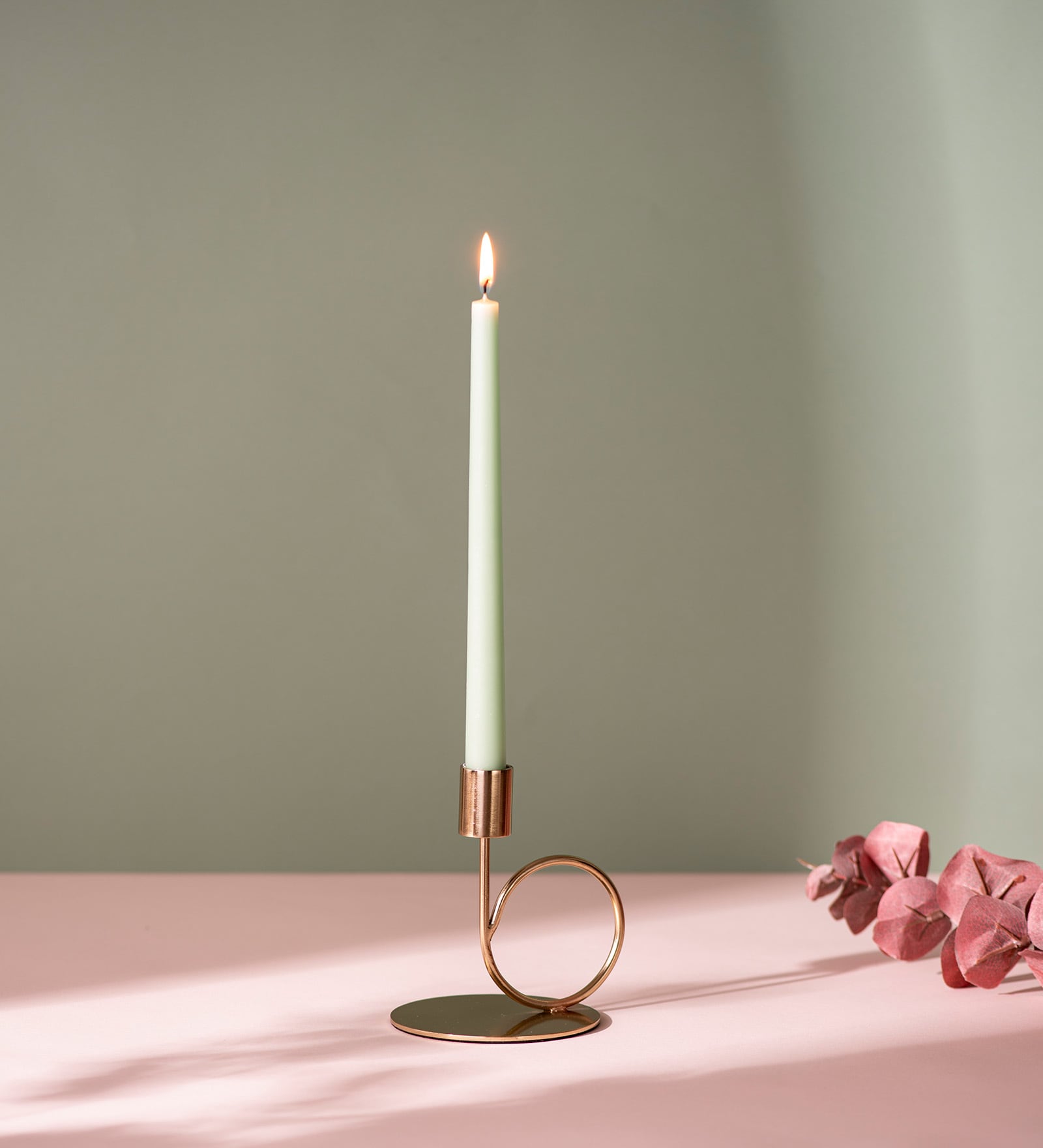 Gilded Elegance Gold Candle Holder
