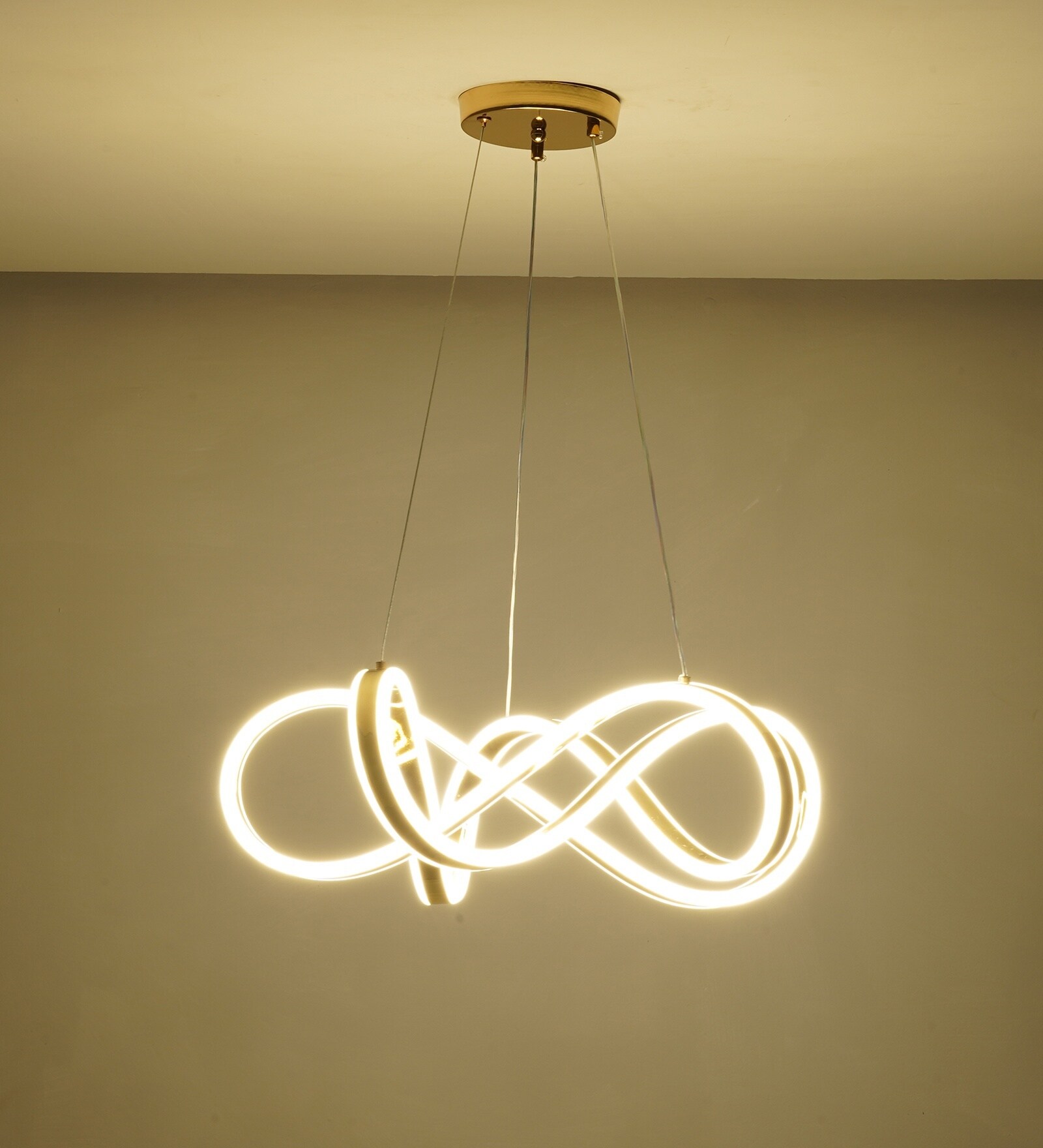 Gioconda Rose Gold 3 Colour Led Chandelier Ceiling Light
