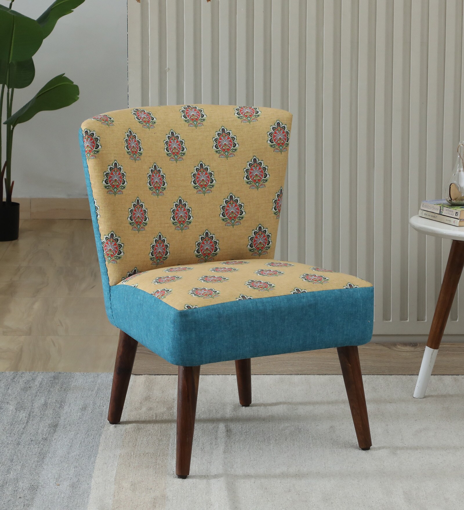 Viraasat Sofa Chair In Yellow Colour