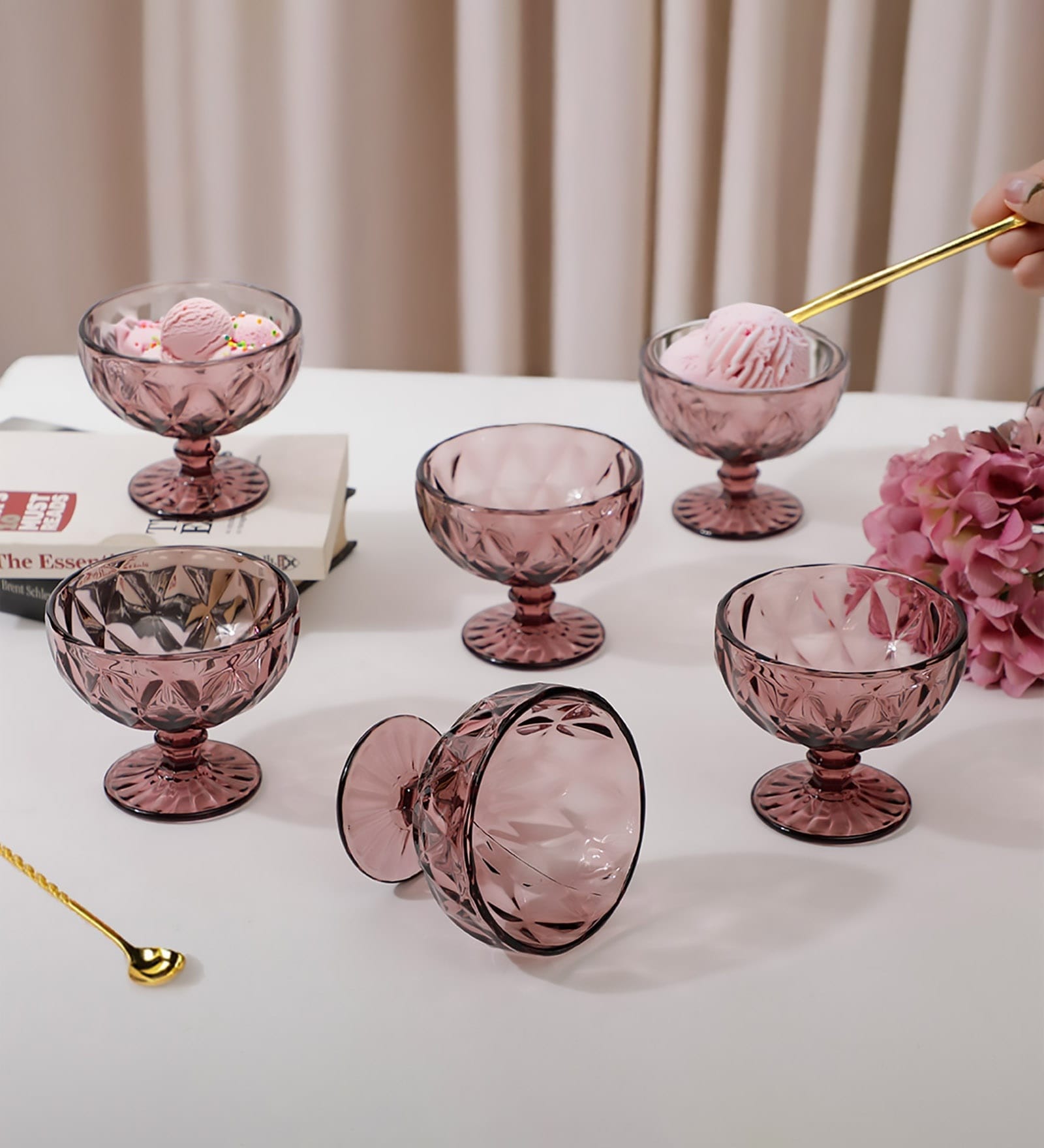Giva Purple Ice Cream Bowl Set Of 6