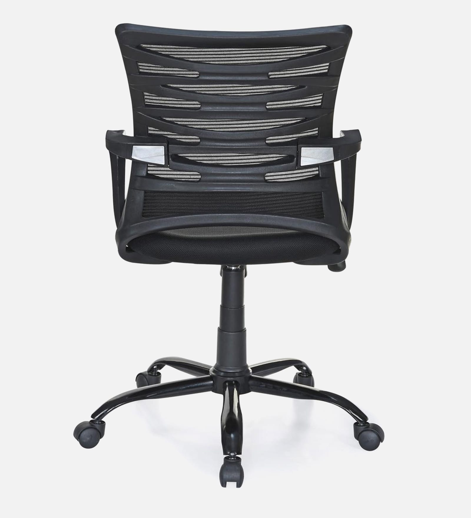 Giza Plus Breathable Mesh Mid Back Ergonomic Chair In Black Color