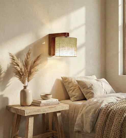 Gimli Brown Solid Wood Wall Sconces