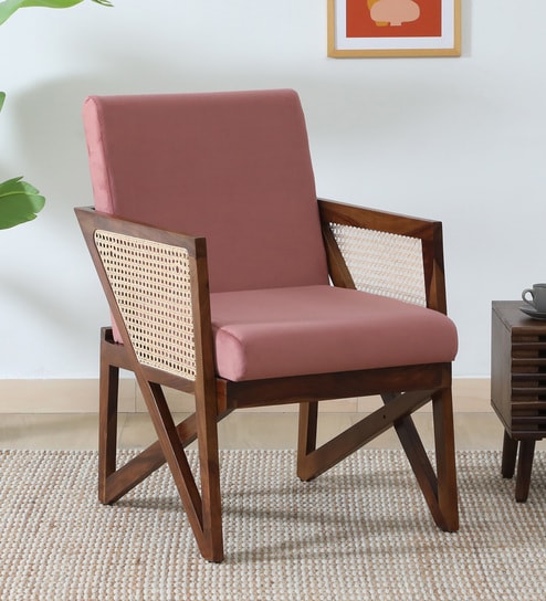 Dusk Fabric Arm Chair In Champagne Colour
