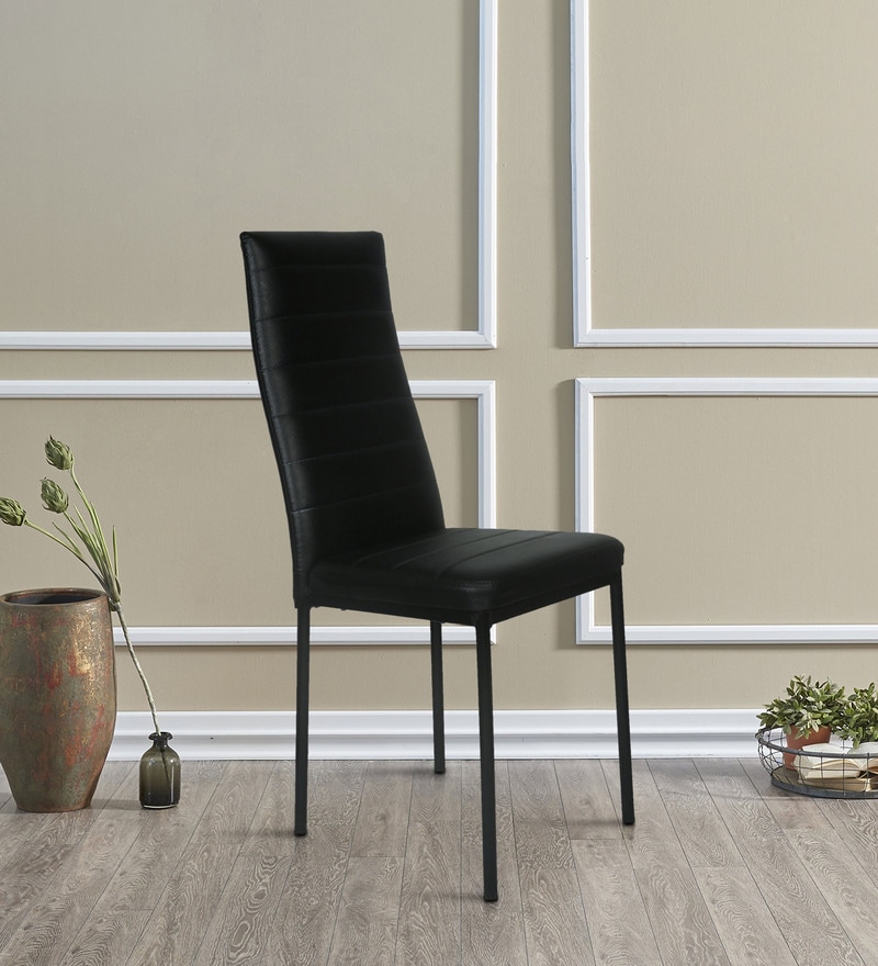 Buy Giantex Upholstered Dining Chair In Black Colour By Furniease Online Uphlostered Side Dining Chairs Dining Furniture Pepperfry Product