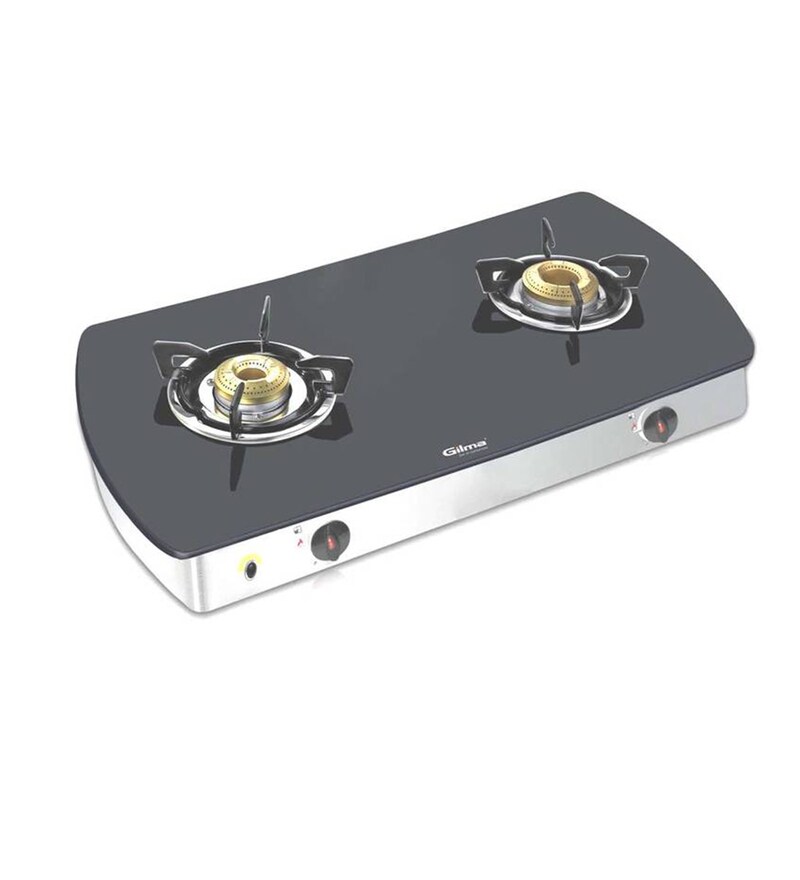 Buy Gilma Nova 2 Burner Stainless Steel and Toughened Glass Auto Gas