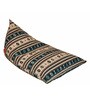 Giallo XXXL Organic Woven Cotton Abstract Patterned Lounger Sac with Beans in Multi Colour