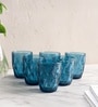 Gianna Dark Blue Drinking Glass Set Of 6
