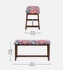 Perch Fabric Bench In Multi Colour
