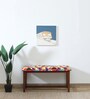 Perch Fabric Bench In Multi Colour