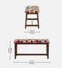 Perch Fabric Bench In Multi Colour