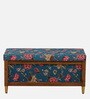 Nihara Fabric Bench In Blue Colour With Storage