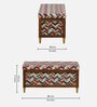 Nihara Fabric Bench In Multi Colour With Storage