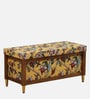 Nihara Fabric Bench In Yellow  Colour With Storage