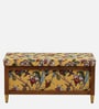 Nihara Fabric Bench In Yellow  Colour With Storage