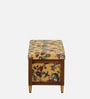 Nihara Fabric Bench In Yellow  Colour With Storage